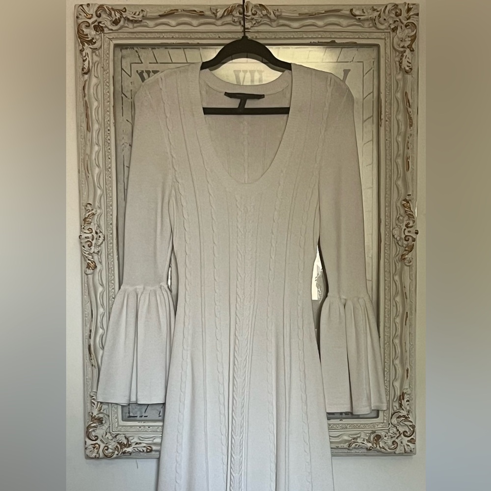 SOLD!!! BCBG Ivory Cable Knit Dress.